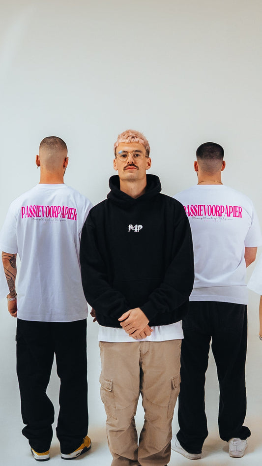 E$$ENTIAL HOODIE$ - Zwart/wit