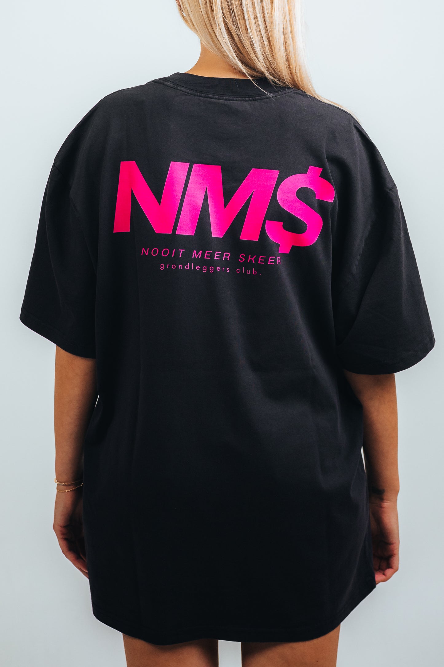 NOOIT MEER $KEER - Charcoal Black/P4P Pink