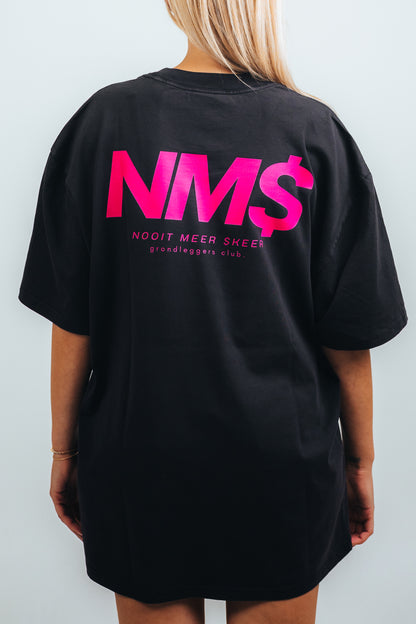 NOOIT MEER $KEER - Charcoal Black/P4P Pink