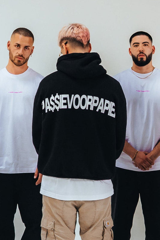 E$$ENTIAL HOODIE$ - Zwart/wit